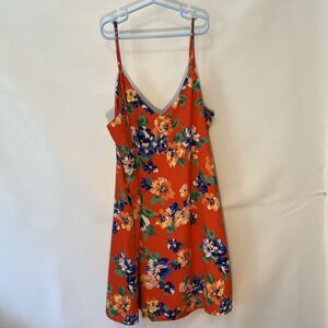 Lulus Love Is Here To Stay Floral Short Dress Medium Adjustable Straps EUC